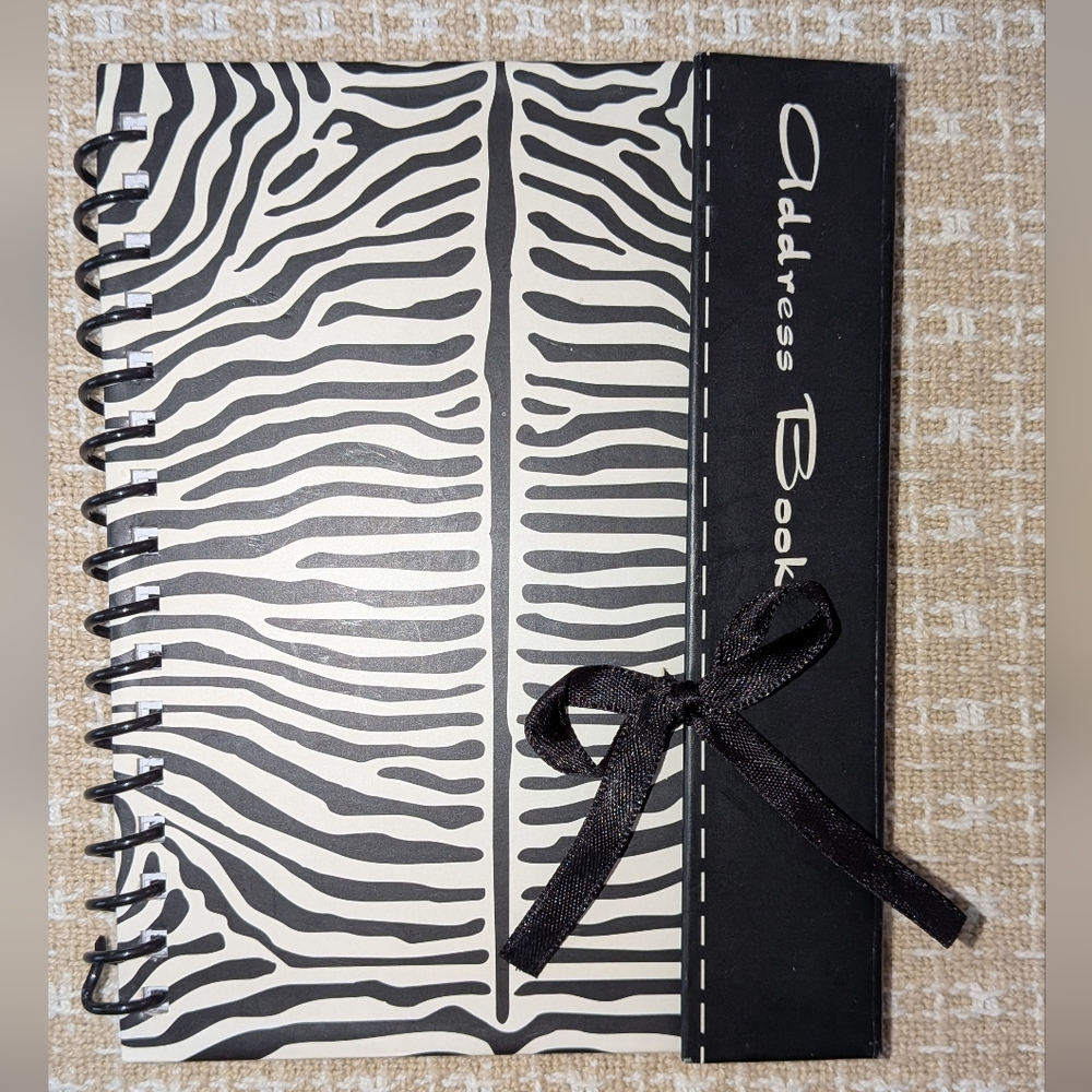 Zebra Print Address Book